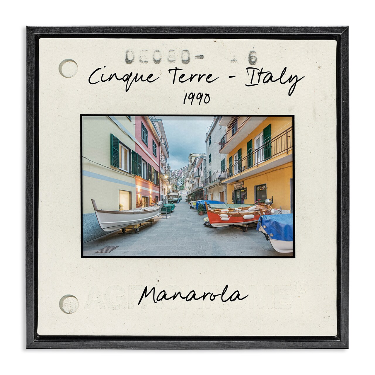 Stupell Industries Vintage Travel Italy View Floating Frame Design by Danita Delimont